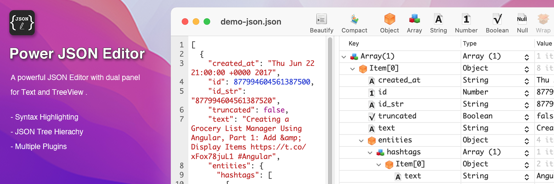 JSON Wizard for mac download