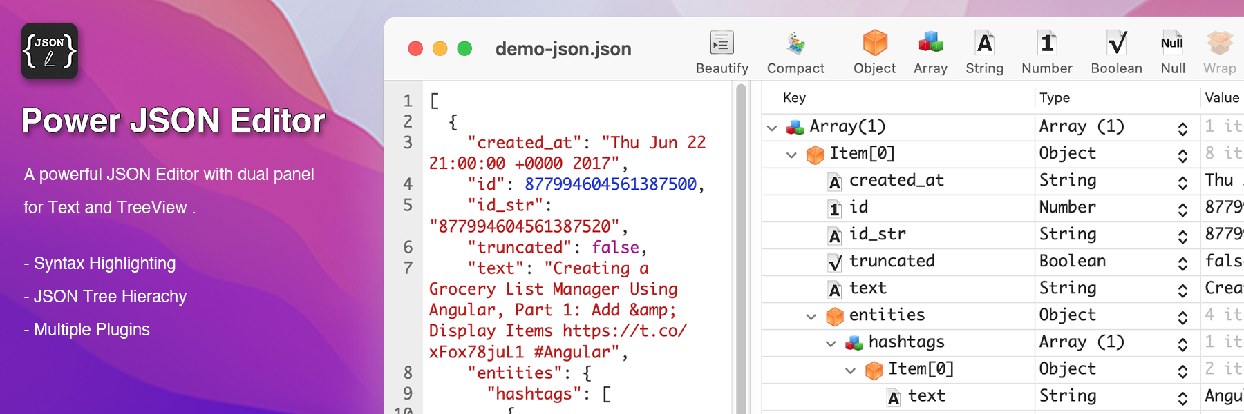 download mac json editor free