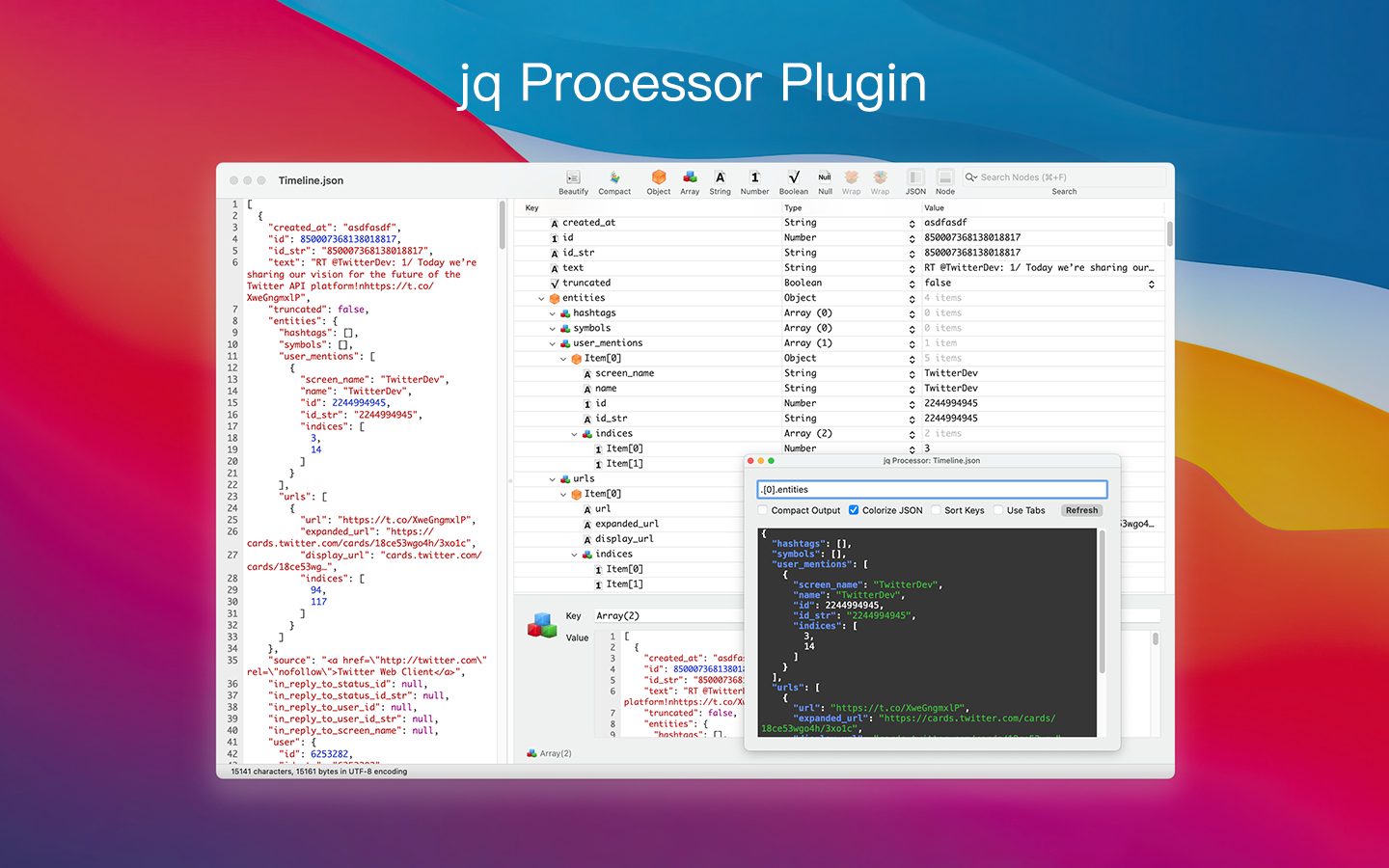 jq Processor plugin